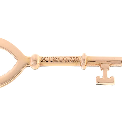 Tiffany 18K Rose Gold Mini Heart Key Pendant Necklace 5 of 6
