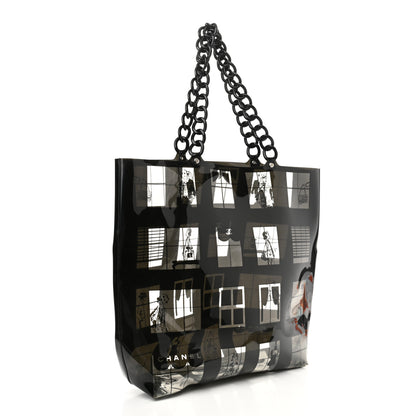 Chanel Vinyl Coco Window Tote Black 2 of 9