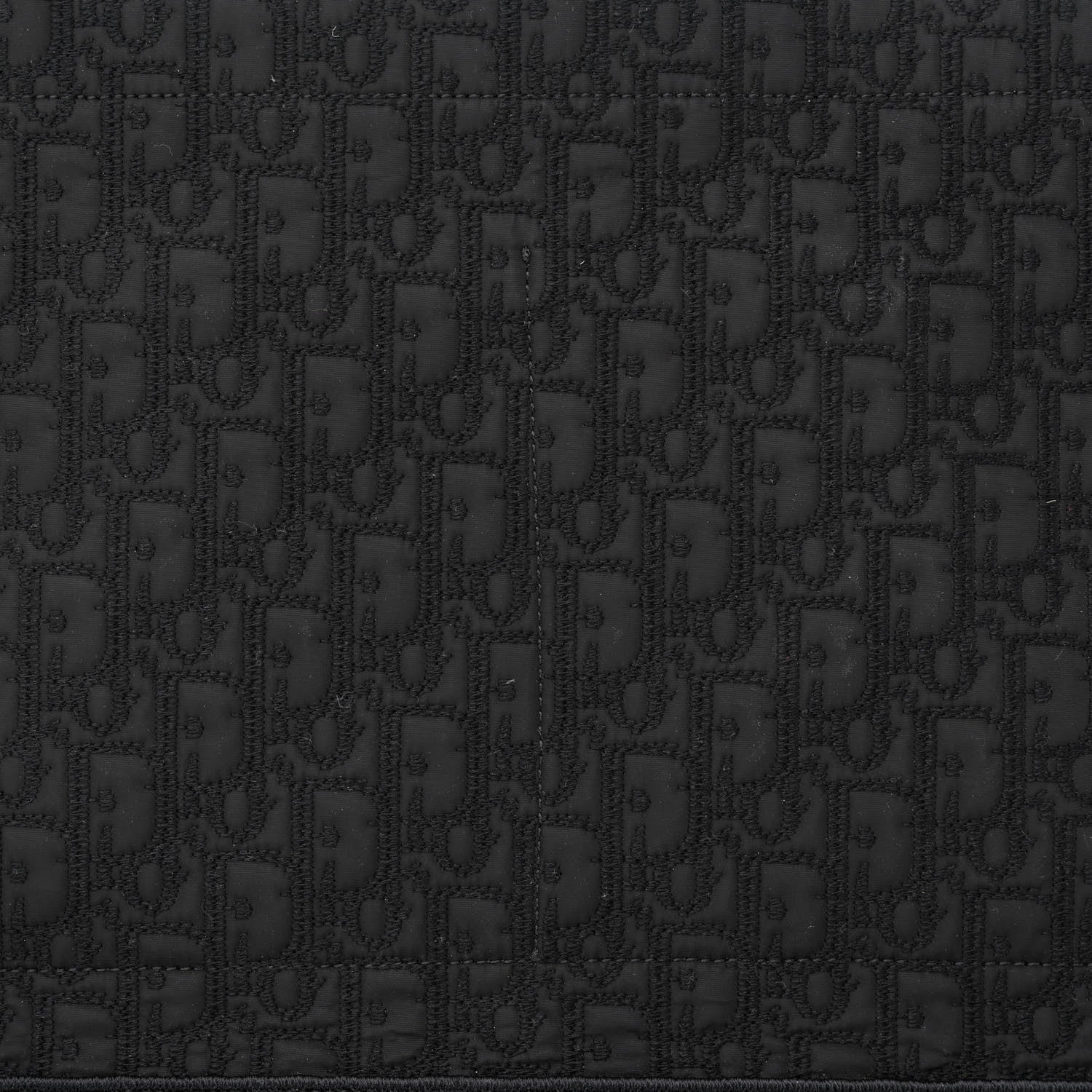 Christian Dior Canvas Satin Embroidered Book Tote Insert Black 8 of 10