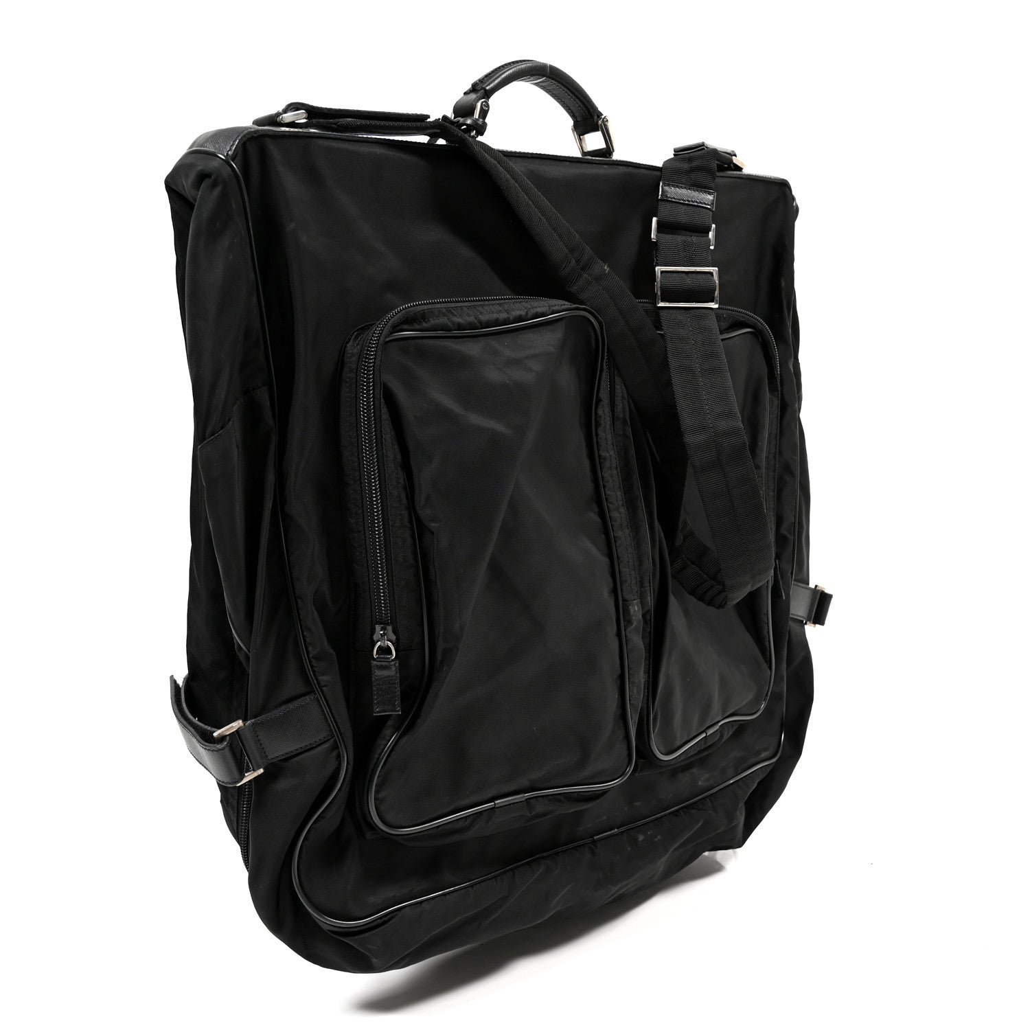 Prada Tessuto Nylon Garment Bag Black 2 of 13