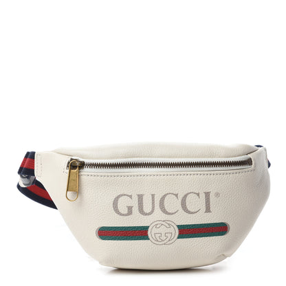 Gucci Grained Calfskin Small Logo Belt Bag White 1 of 10
