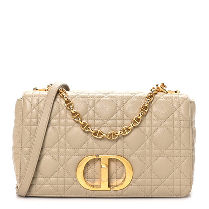 Christian Dior Supple Calfskin Cannage Medium Caro Bag Beige 1 of 10