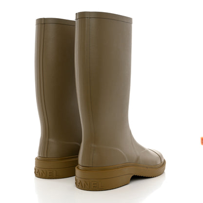 Chanel Caoutchouk CC High Boots 41 Dark Beige 4 of 10