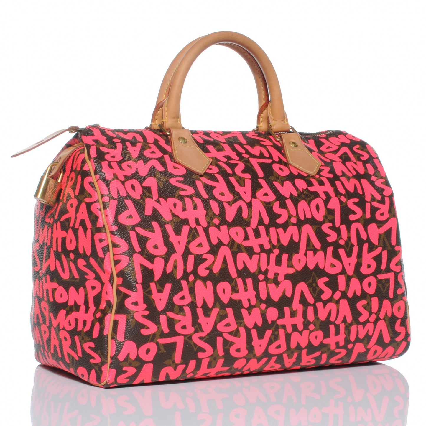 Monogram Graffiti Speedy 30 Fuchsia