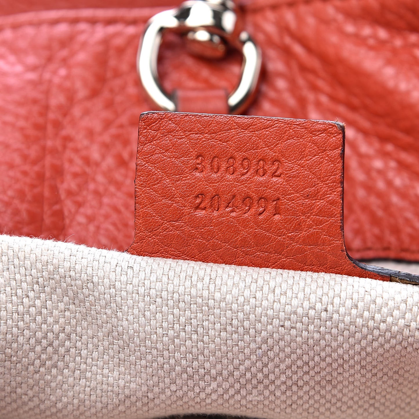 Pebbled Calfskin Medium Soho Chain Shoulder Bag Sun Orange