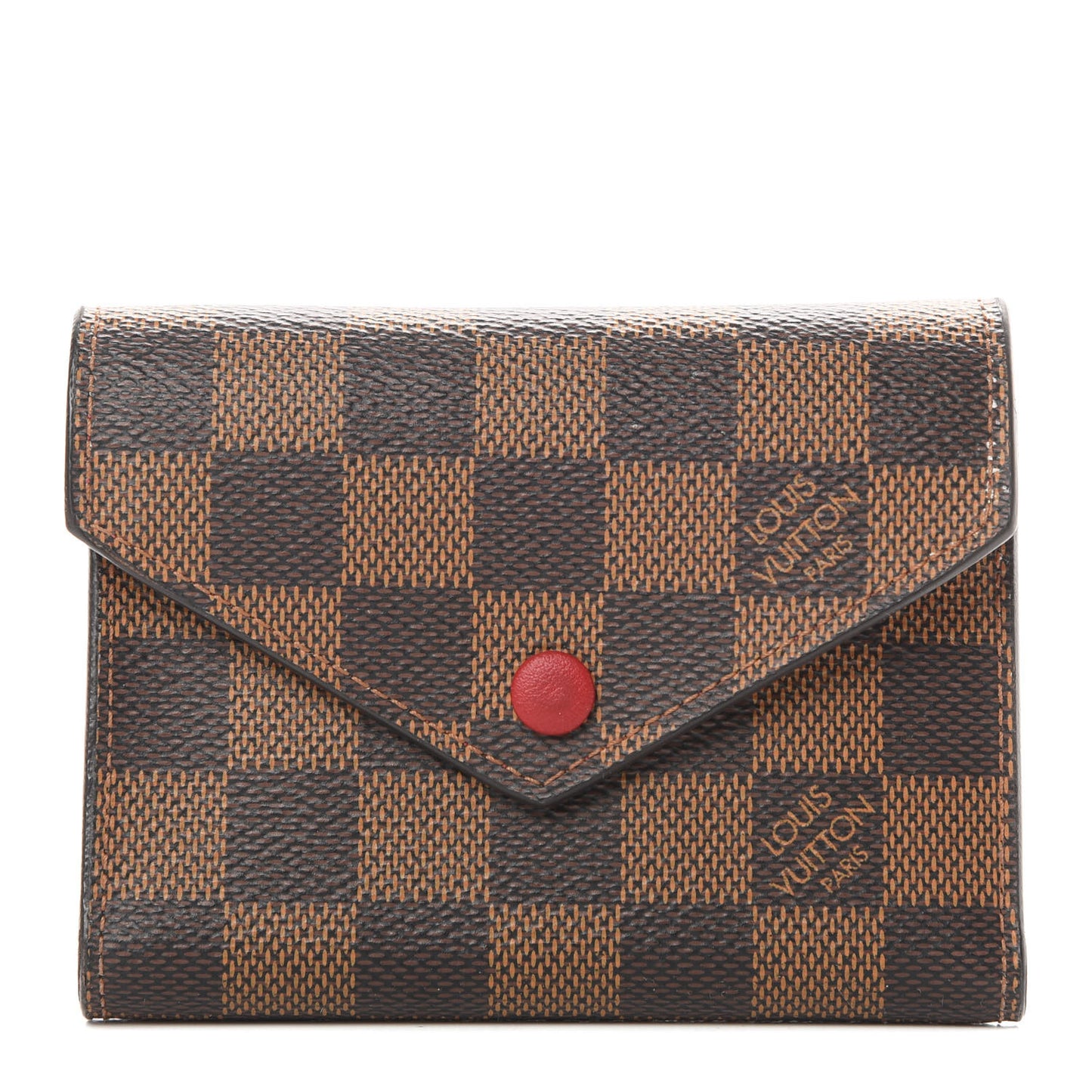 Damier Ebene Victorine Wallet Red