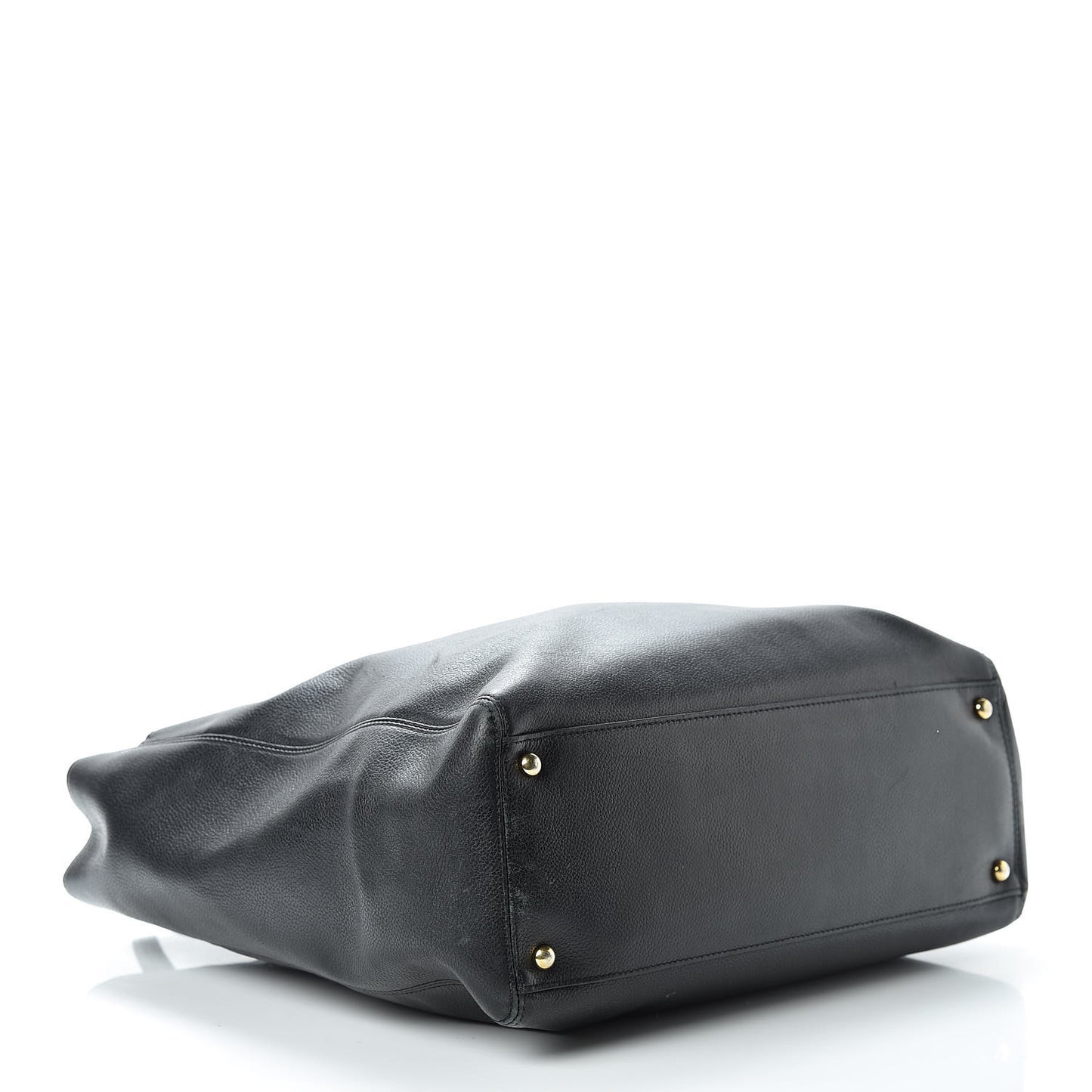 Calfskin Tall Cerf Tote Black