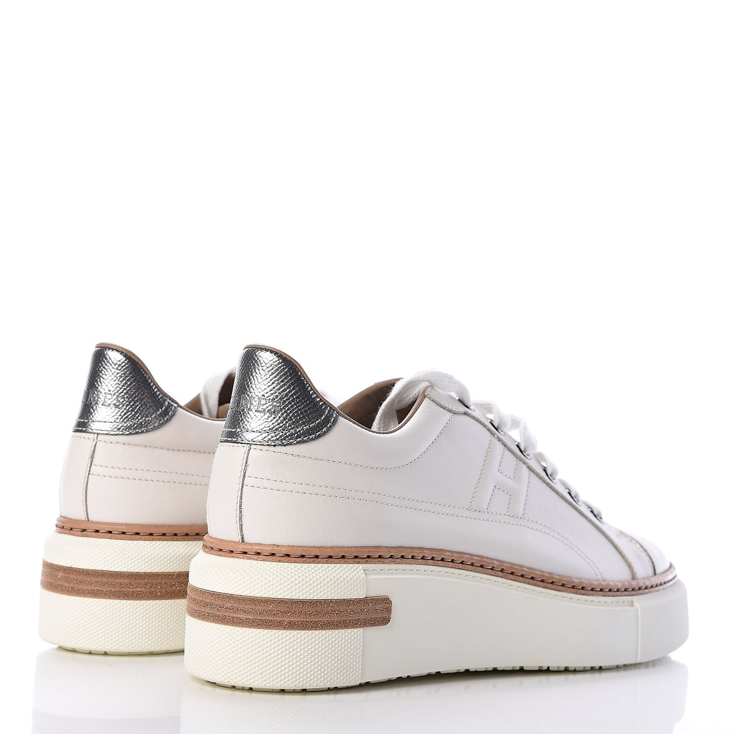Calfskin Polo Sneakers 38.5 White