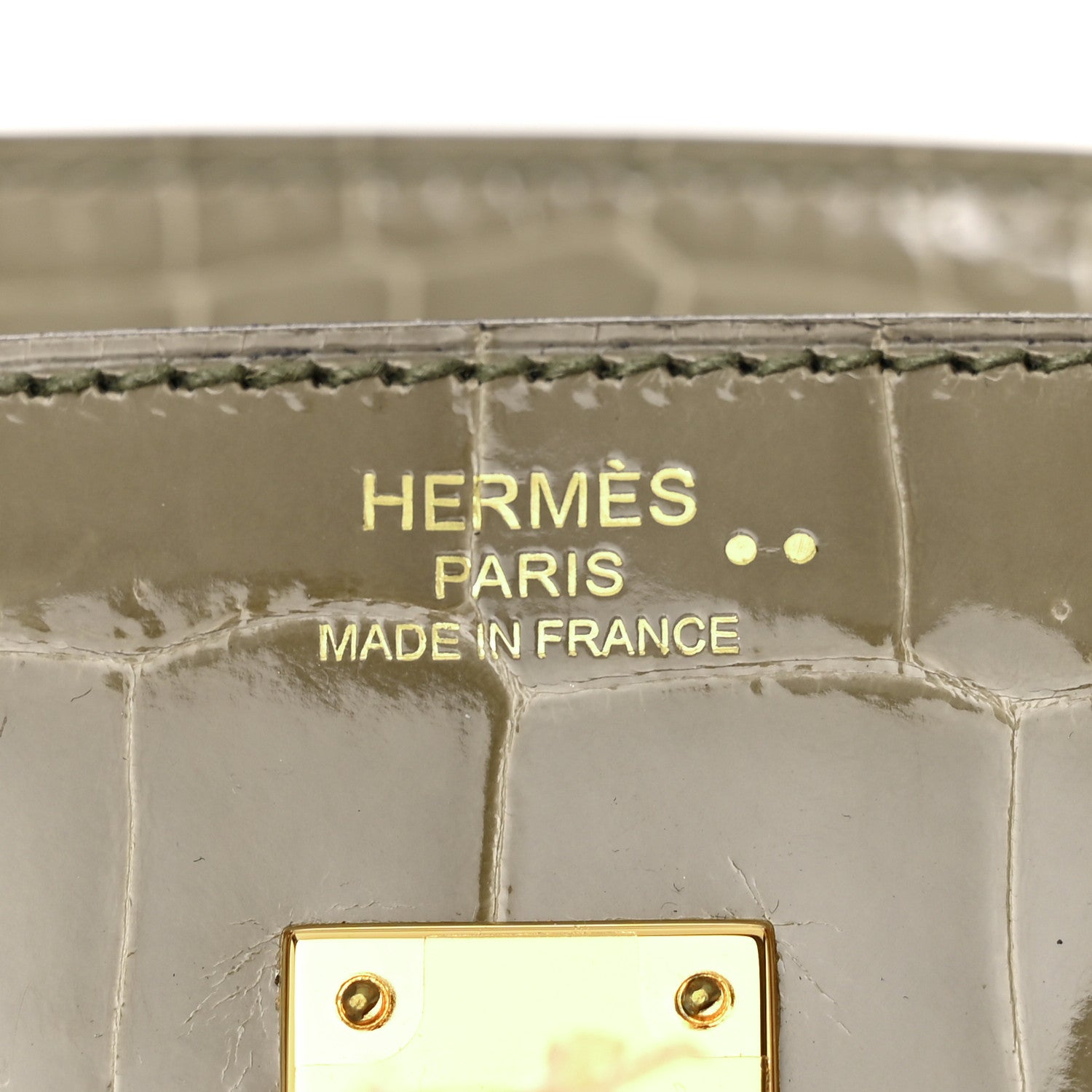 Hermes Shiny Niloticus Crocodile Birkin 25 Gris Tourterelle 6 of 11