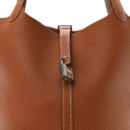 Hermes Taurillon Clemence Picotin Lock 22 MM Gold 8 of 11