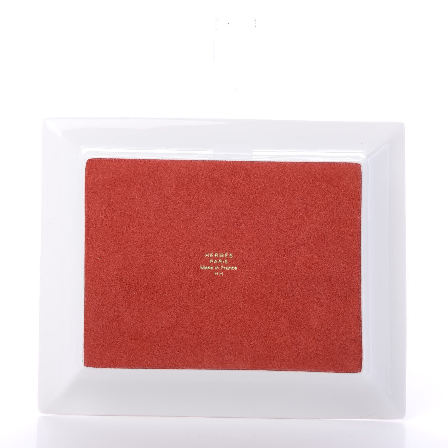 Hermes Porcelain Sellier Change Tray Rouge Or 2 of 4