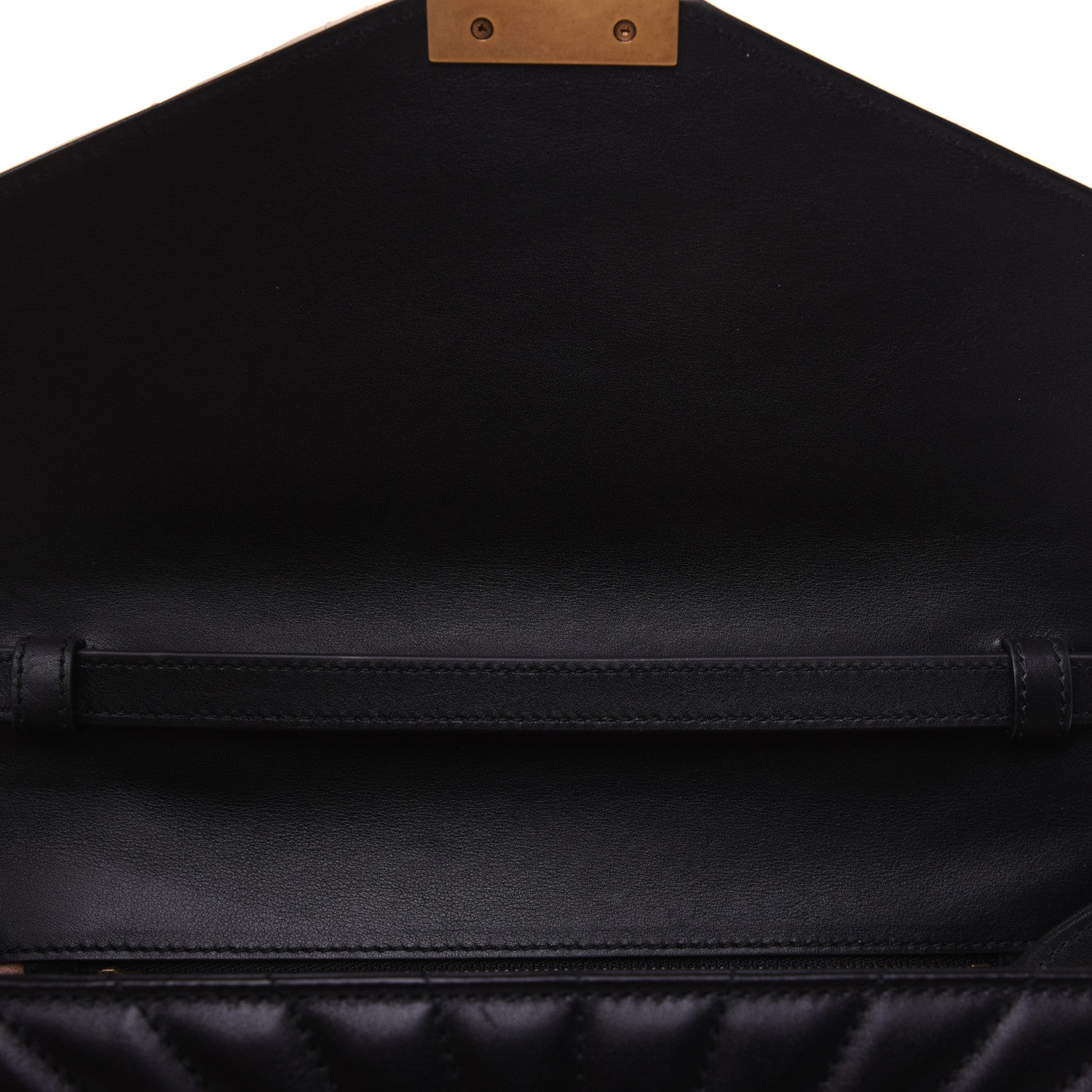Gucci Calfskin Bamboo Trapuntata Queen Margaret Top Handle Bag Mystic White Black 11 of 19