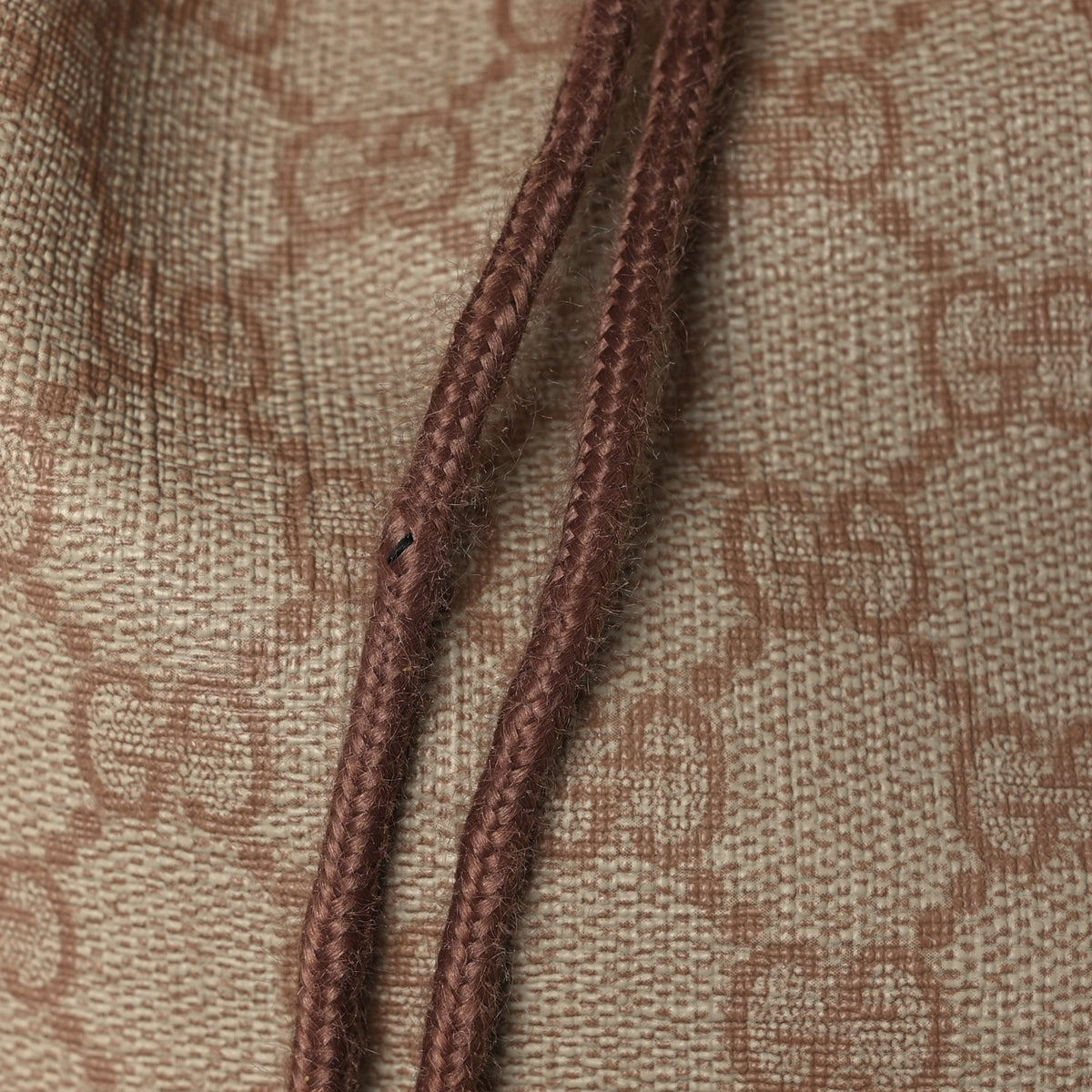 GG Supreme Monogram Medium Single Buckle Rucksack Backpack Beige