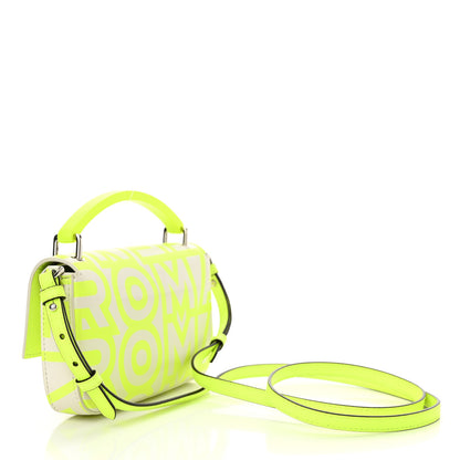 Fendi X MARC JACOBS Nappa Vitello King Logo Print Phone Baguette Yellow Fluo 3 of 14