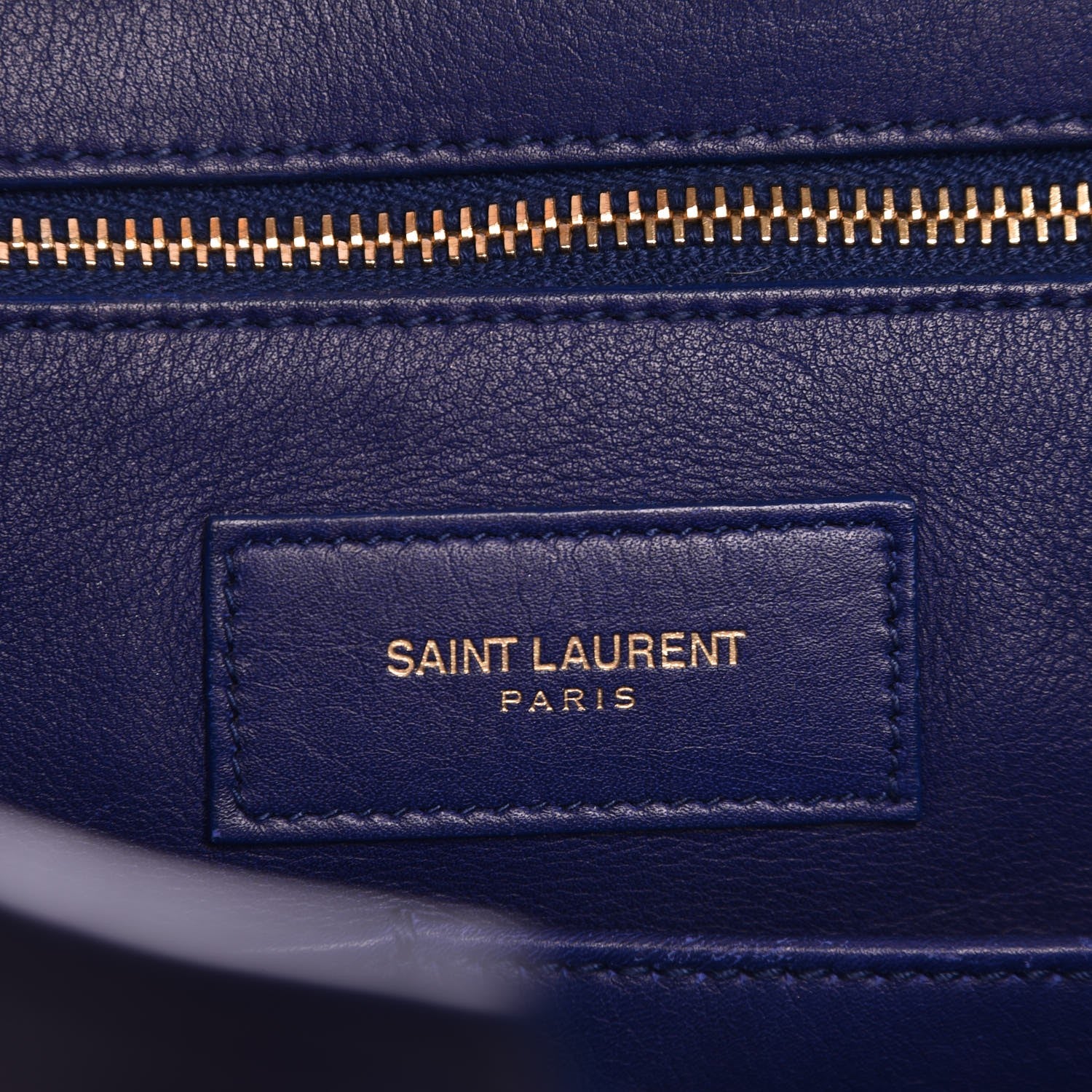 Saint Laurent Calfskin Medium Classic Y Cabas Navy 6 of 12
