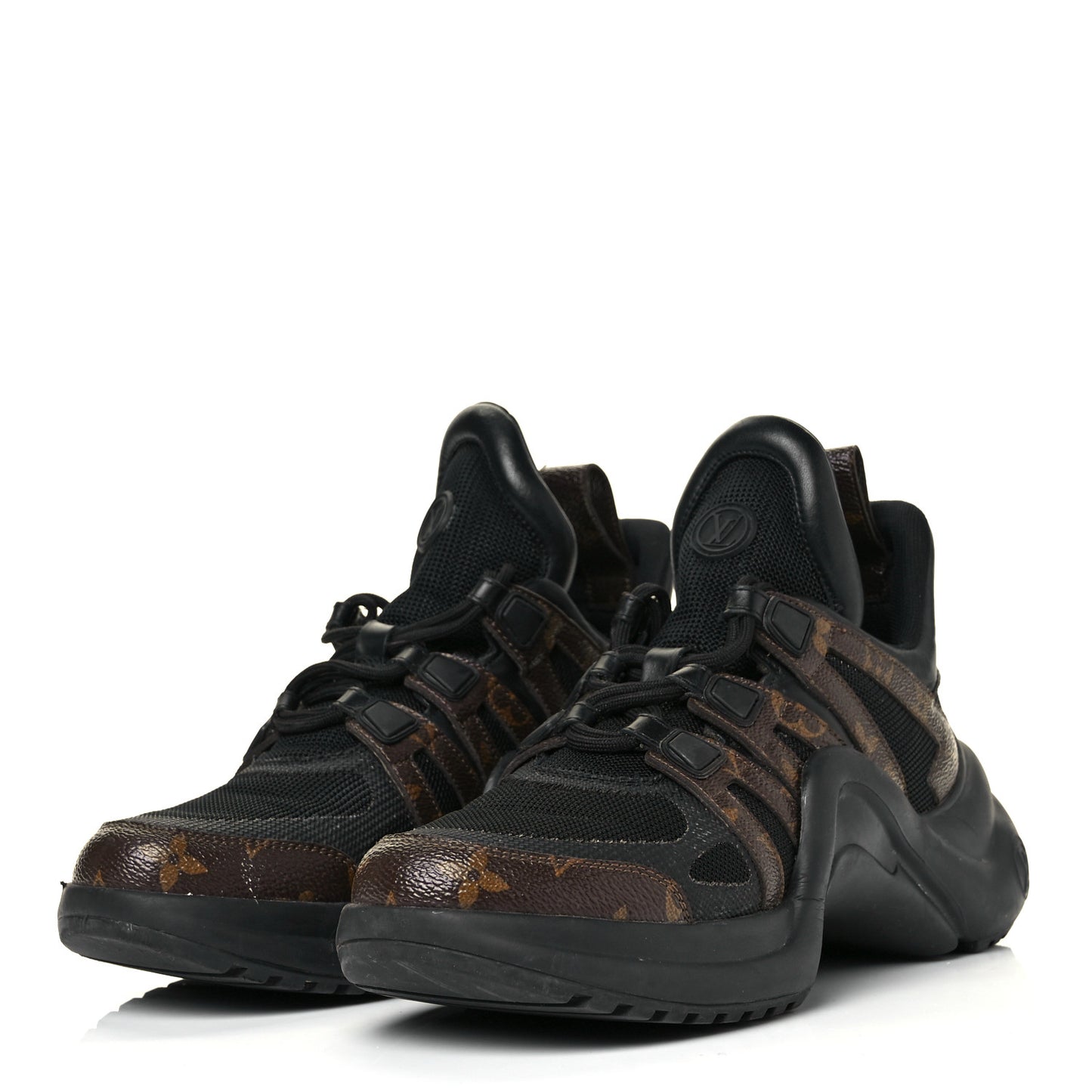 Calfskin Patent Monogram LV Archlight Sneakers 39 Black