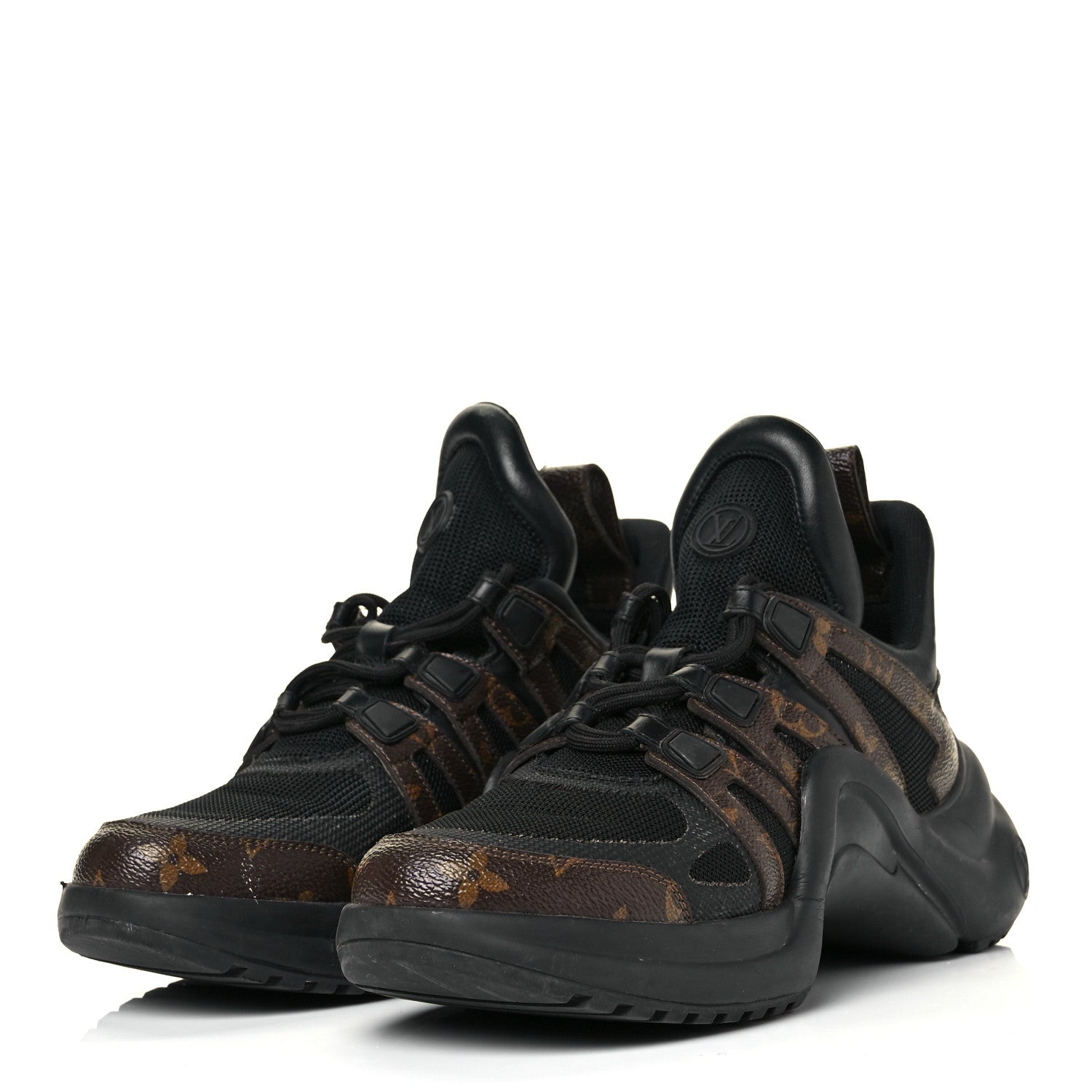 Louis Vuitton Calfskin Patent Monogram LV Archlight Sneakers 39 Black 3 of 7