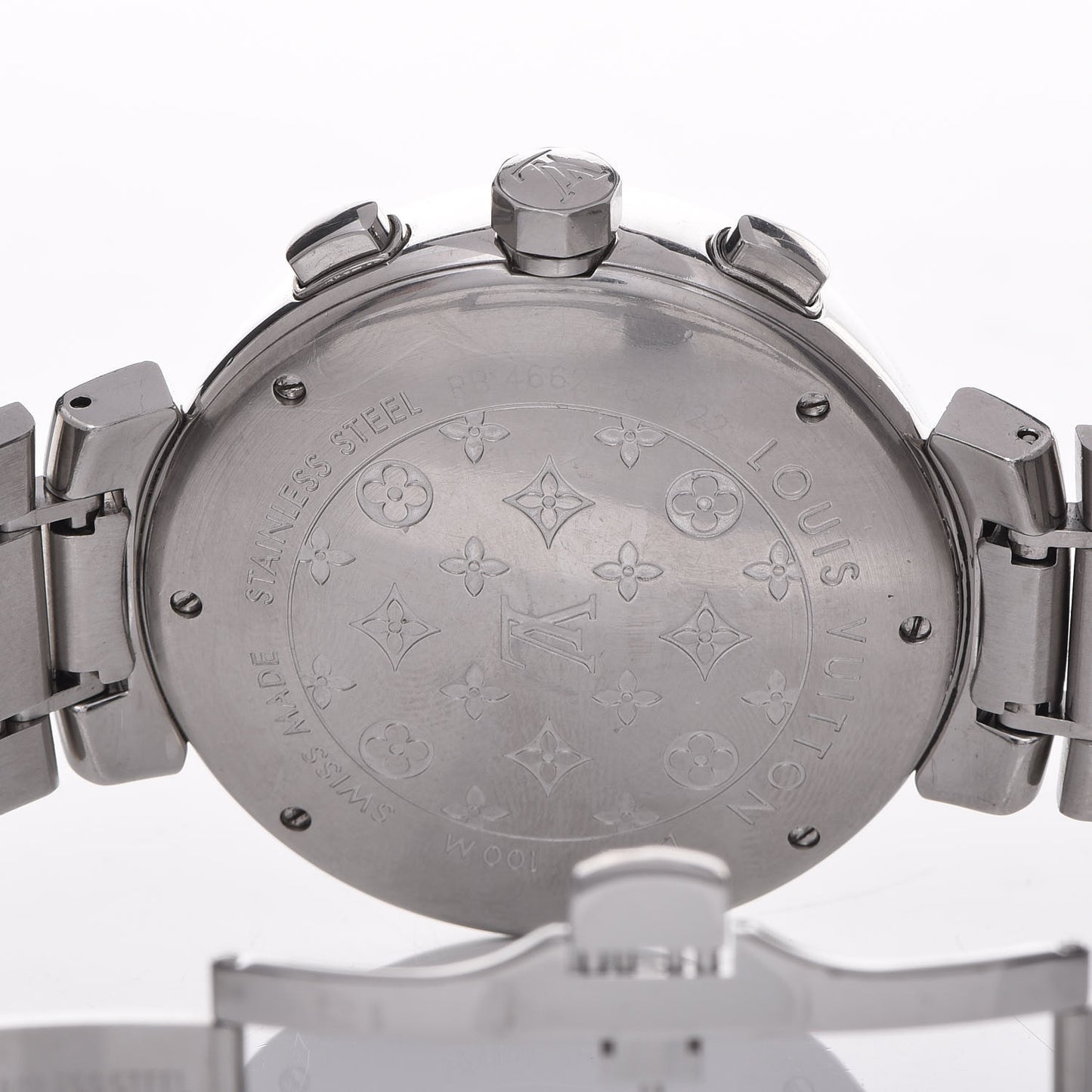 Stainless Steel 41mm Tambour Chronograph Automatic Watch Champagne