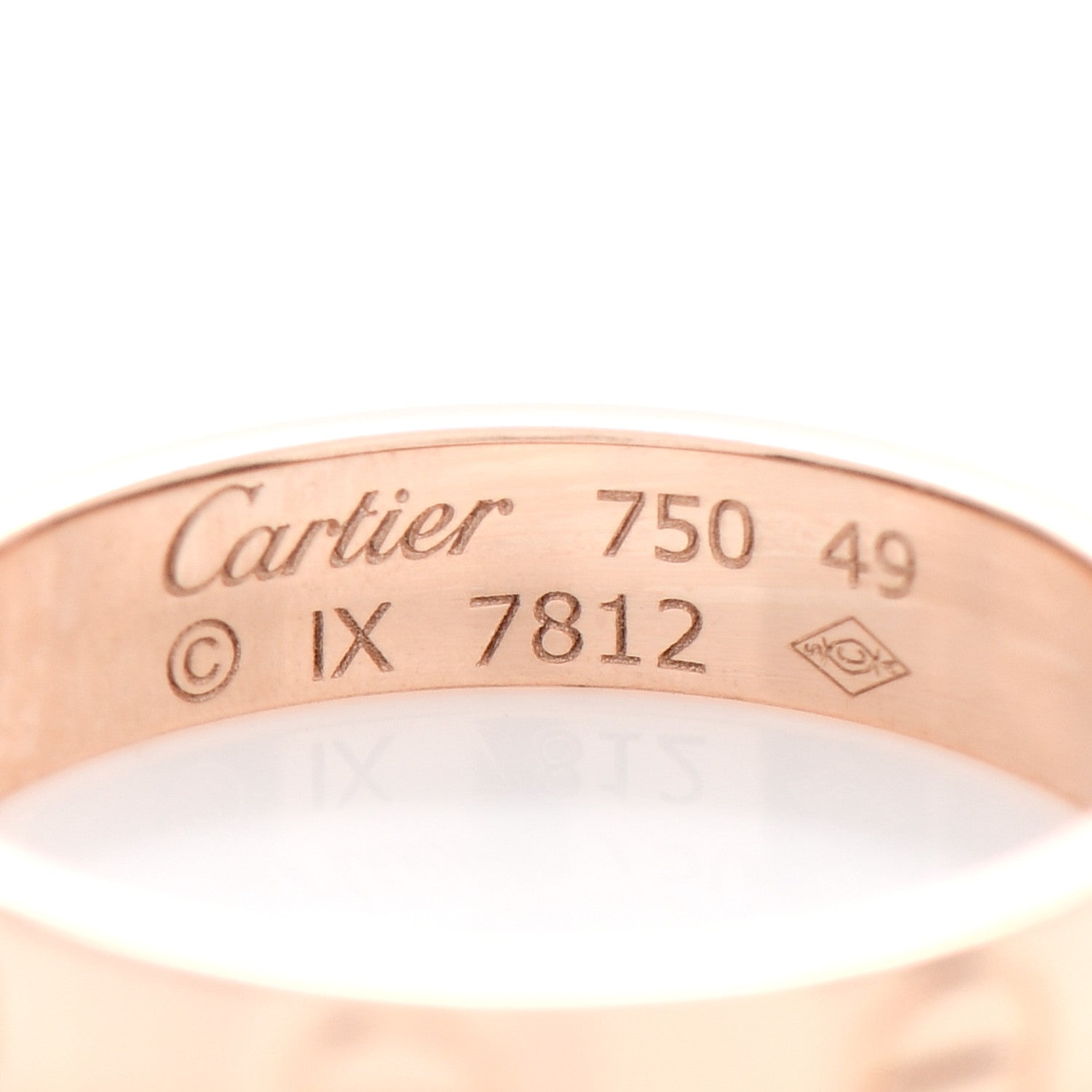 Cartier 18K Pink Gold 3.5mm LOVE Wedding Band Ring 49 5 4 of 4