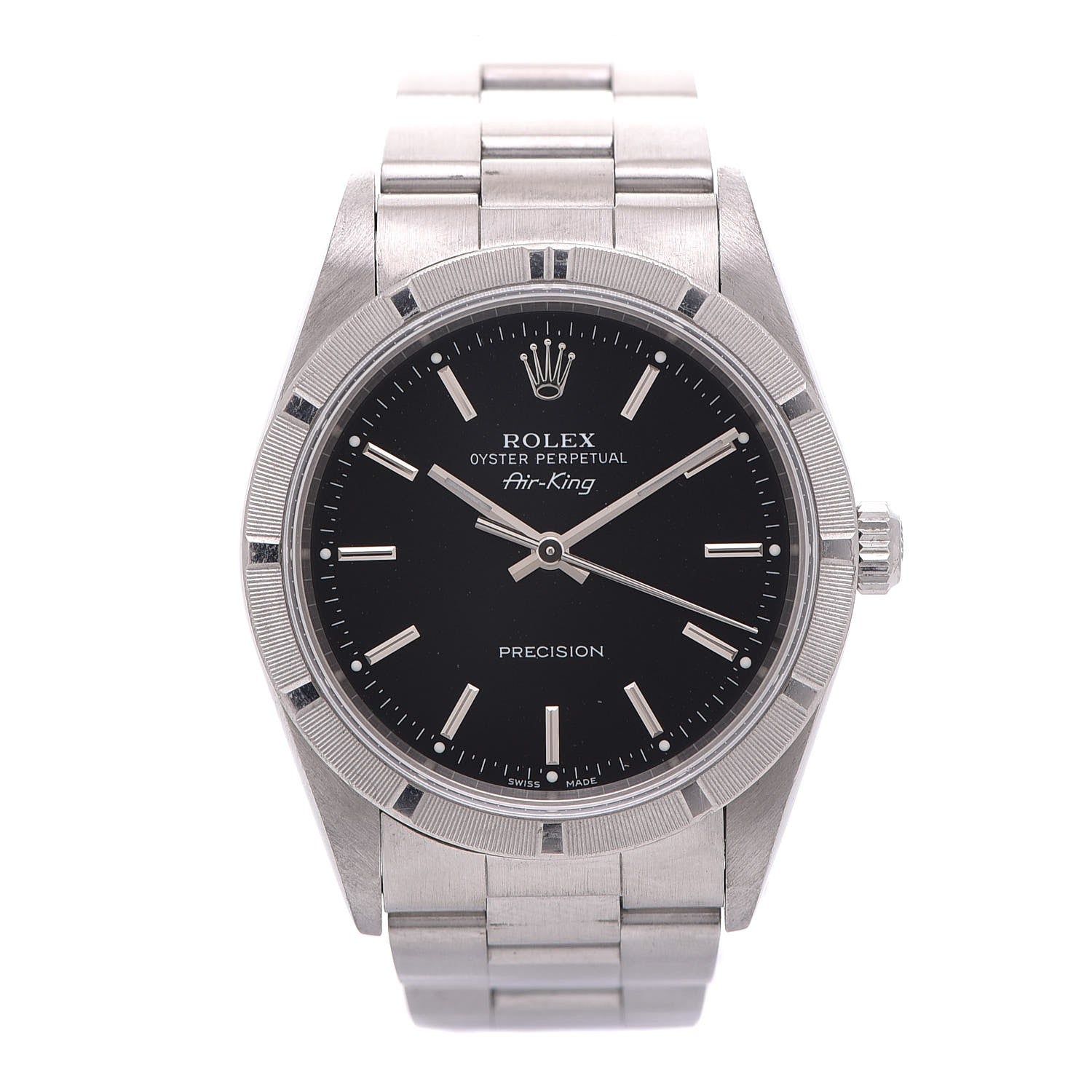 Rolex Stainless Steel 34mm Oyster Perpetual Air-King Precision Watch Black 14010M 1 of 9