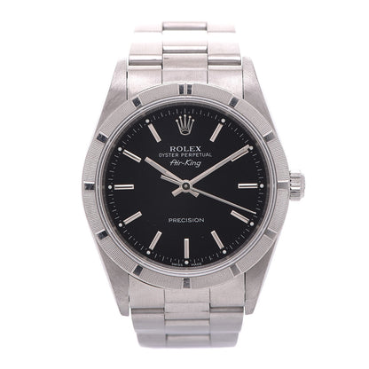 Rolex Stainless Steel 34mm Oyster Perpetual Air-King Precision Watch Black 14010M 1 of 9