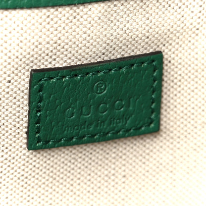 Gucci Textured Dollar Calfskin Medium Ophidia Shoulder Tote Bag Green 7 of 11