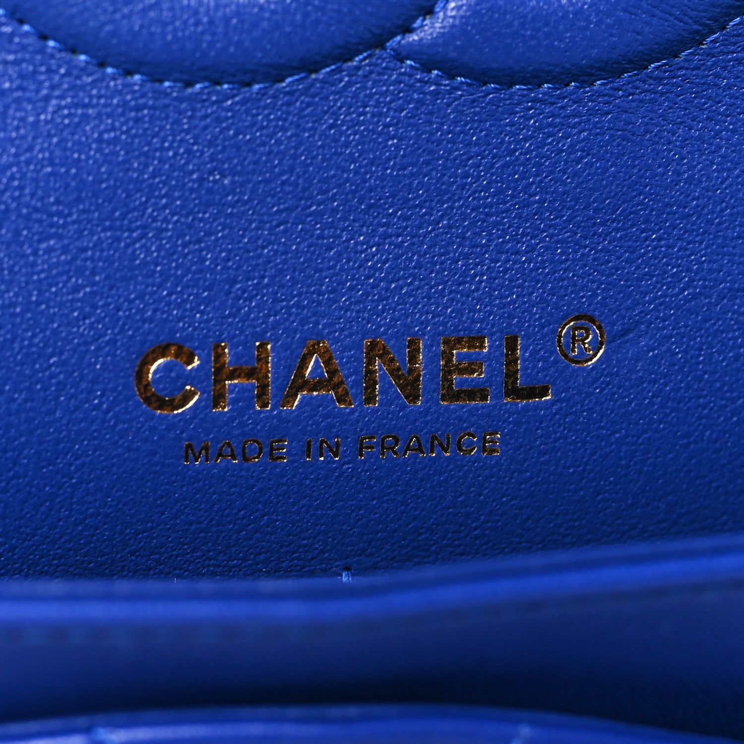 Chanel Lambskin Chevron Quilted Medium Double Flap Blue 5 of 9