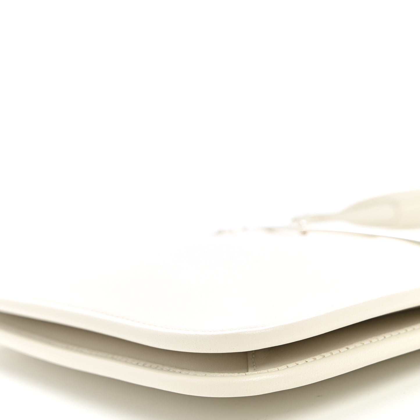 Calfskin Horsebit Slim Shoulder Bag White