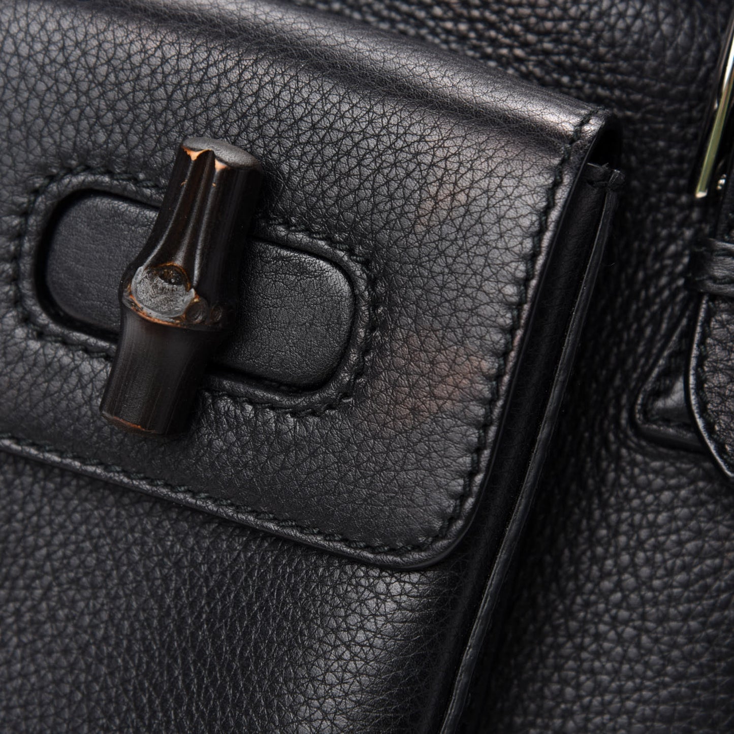 Cellarius Calfskin Medium Bamboo Backpack Black