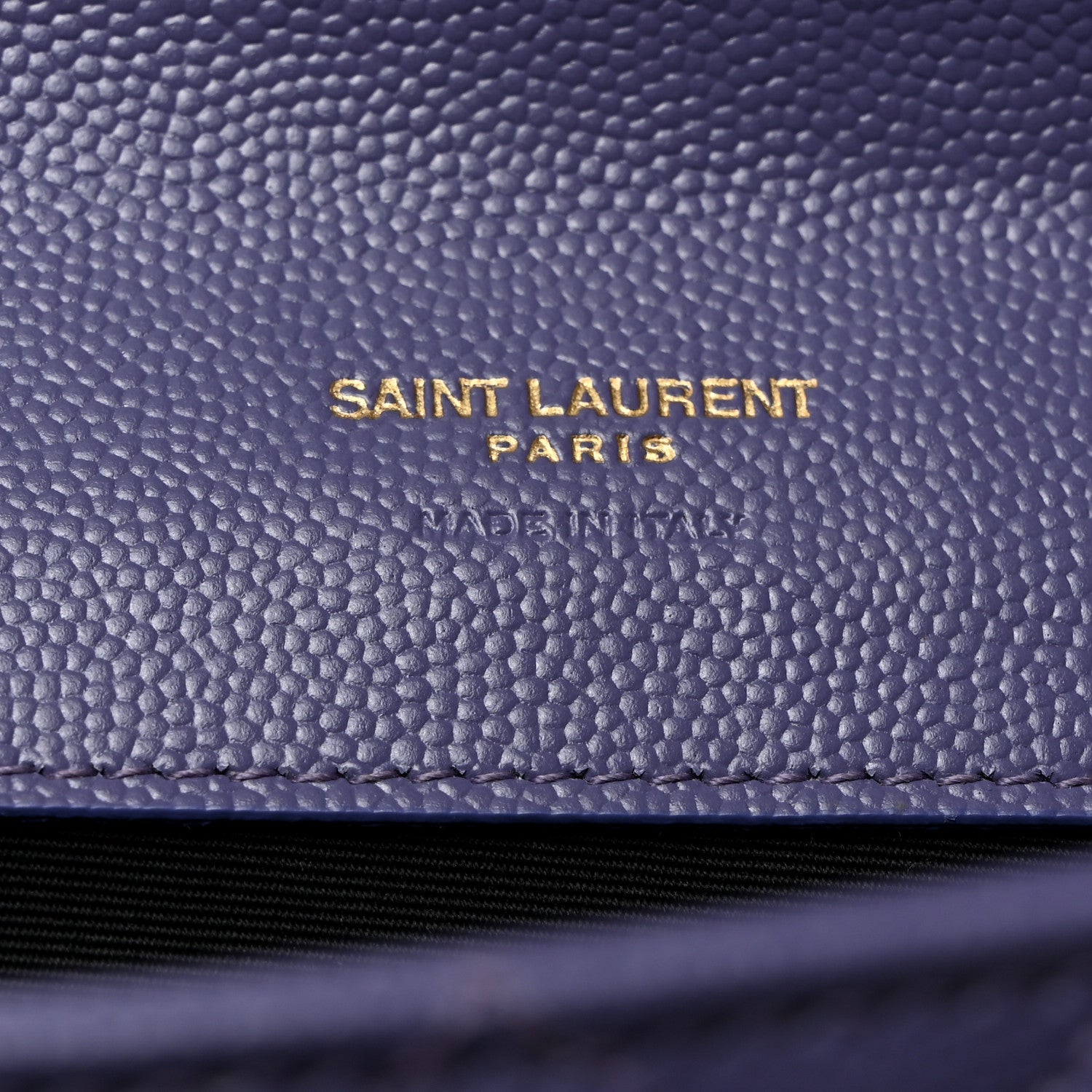 Saint Laurent Grain De Poudre Textured Mixed Matelasse Triquilt Monogram Clutch Dark Wisteria 6 of 11