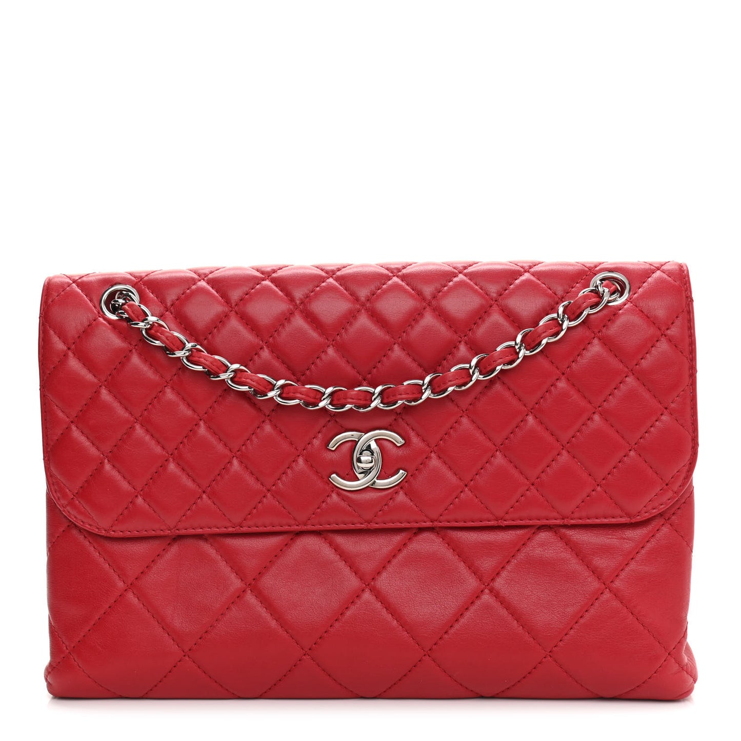 Calfskin Quilted In The Business Flap Bag Red
