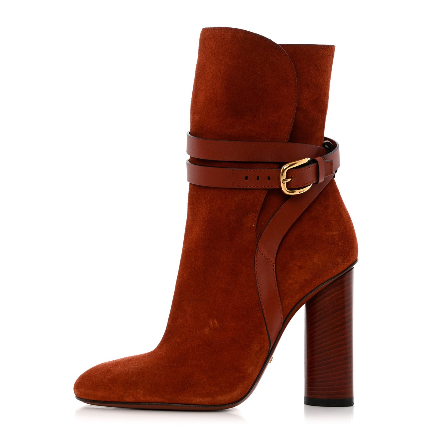 Suede Abigail Ankle Boots 37.5 Red