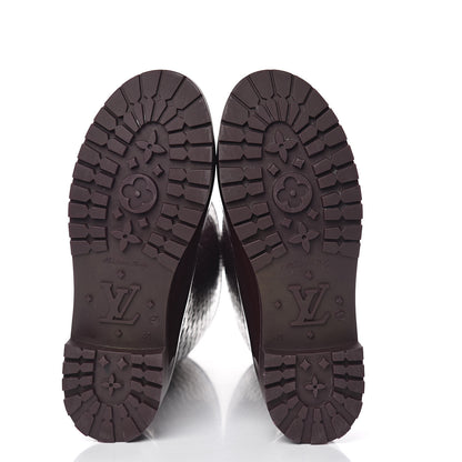 Louis Vuitton Rubber Embossed Monogram Splash Rain Boots 40 Brown 5 of 7