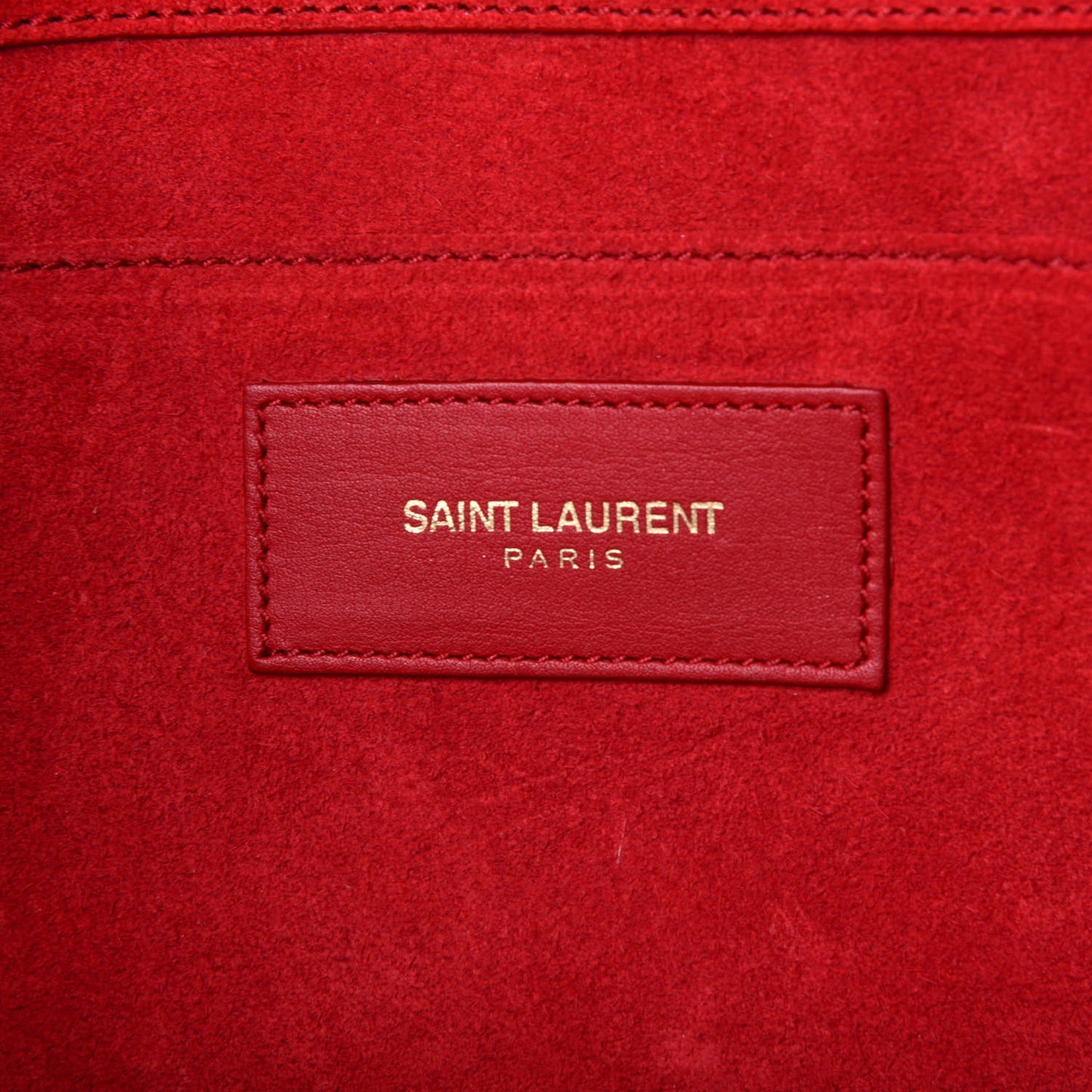 Calfskin Classic Y Ligne Clutch Red