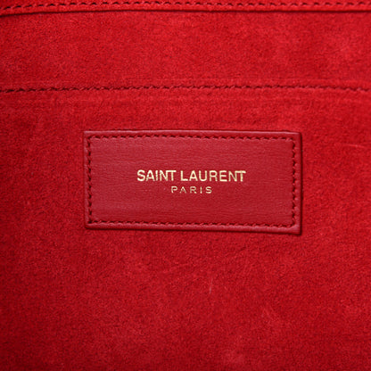 Saint Laurent Calfskin Classic Y Ligne Clutch Red 6 of 11