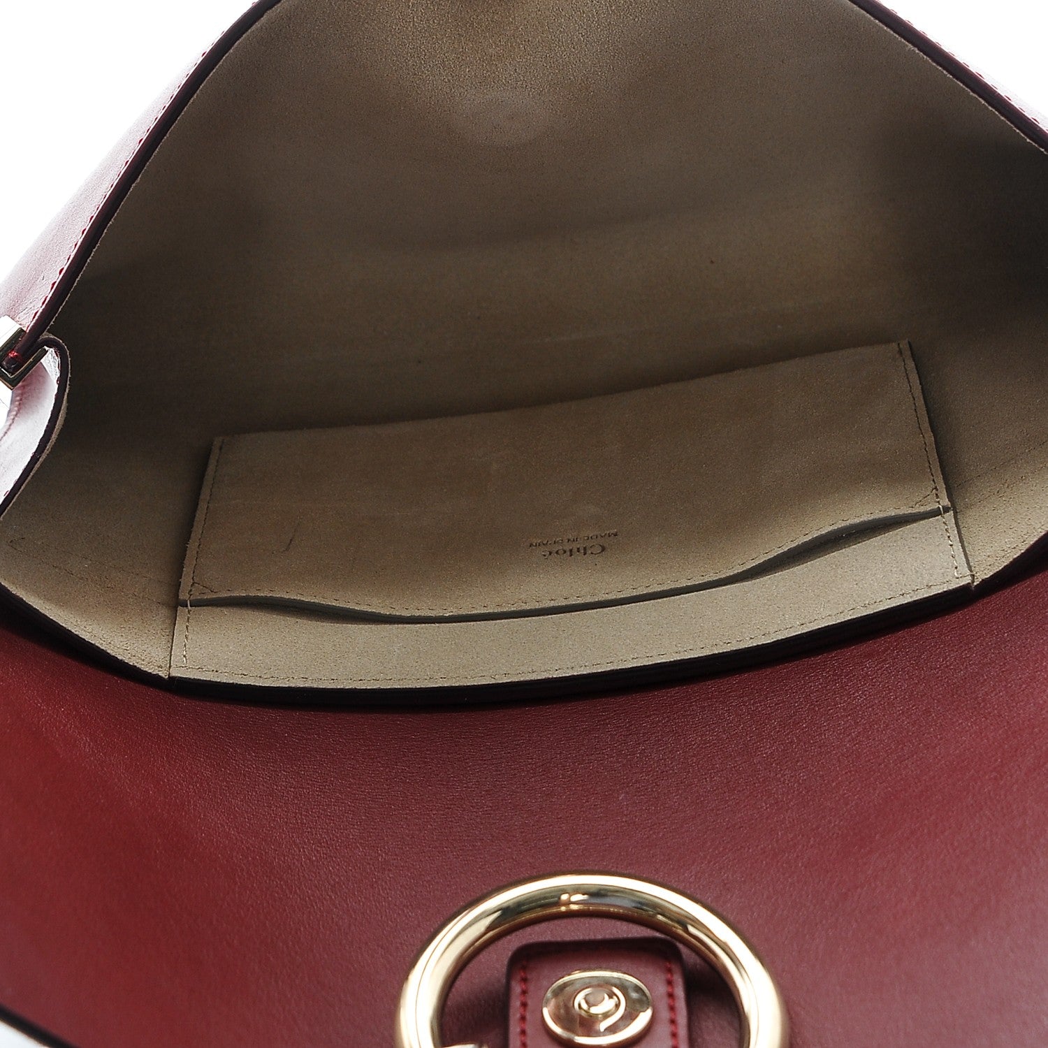 Chloe Suede Calfskin Faye Clutch Plum Purple 5 of 6