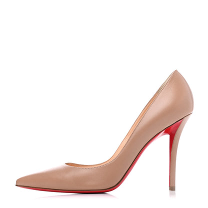 Christian Louboutin Nappa Apostrophy 100 Pumps 38.5 Nude 1 of 17