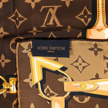 Louis Vuitton Silk Monogram Confidential Square Scarf Brown 3 of 3