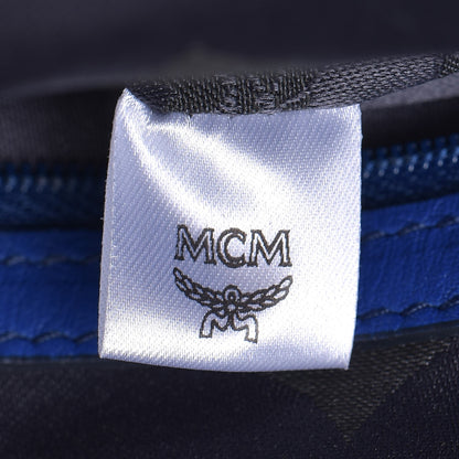 MCM Visetos Studded Medium Stark Backpack White Blue 15 of 20