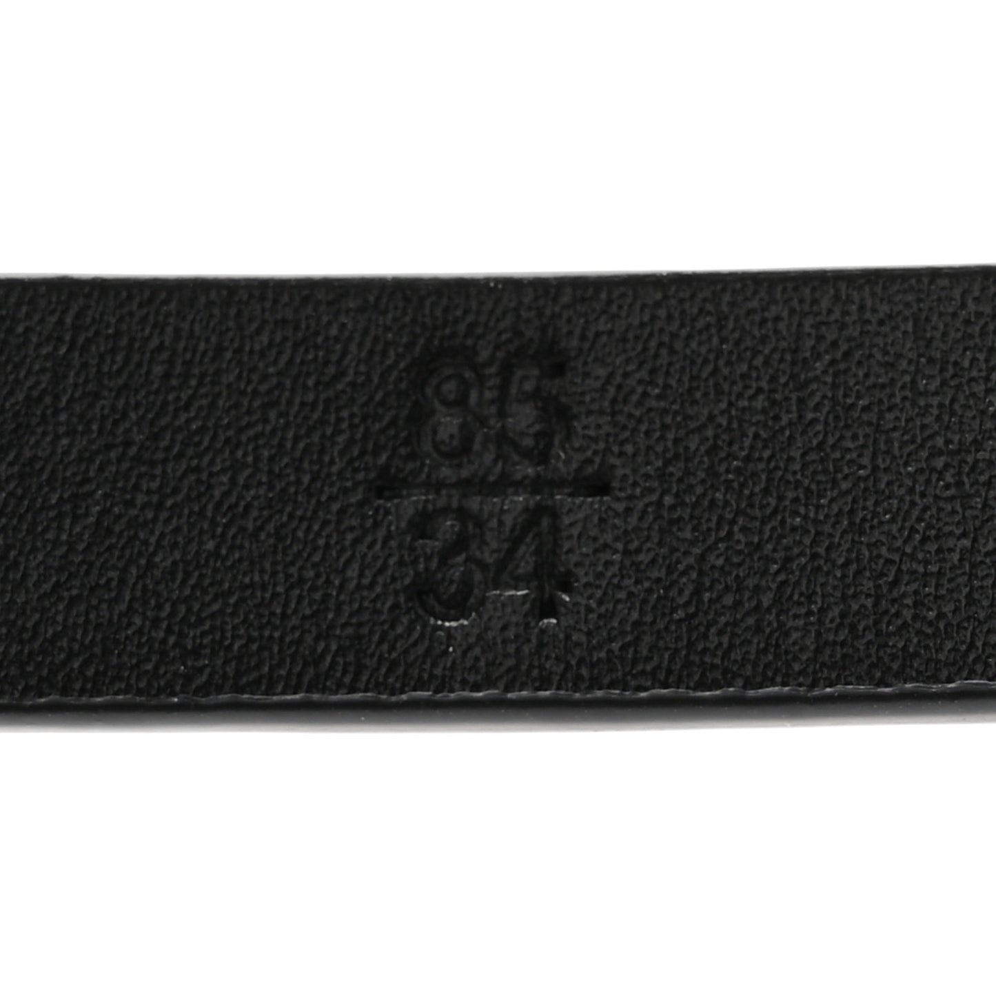 Calfskin Chain Logo Skinny Belt 85/34 Black