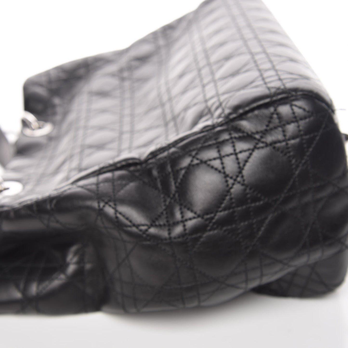 Lambskin Cannage Large Dior Soft Shopping Tote Black