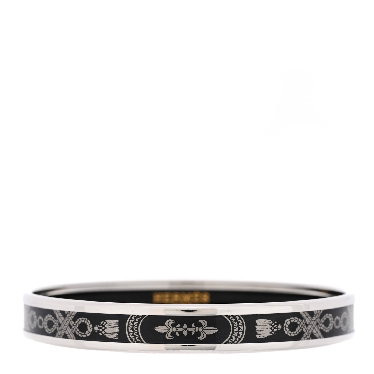 Enamel Printed Narrow Grand Apparat Bracelet Black