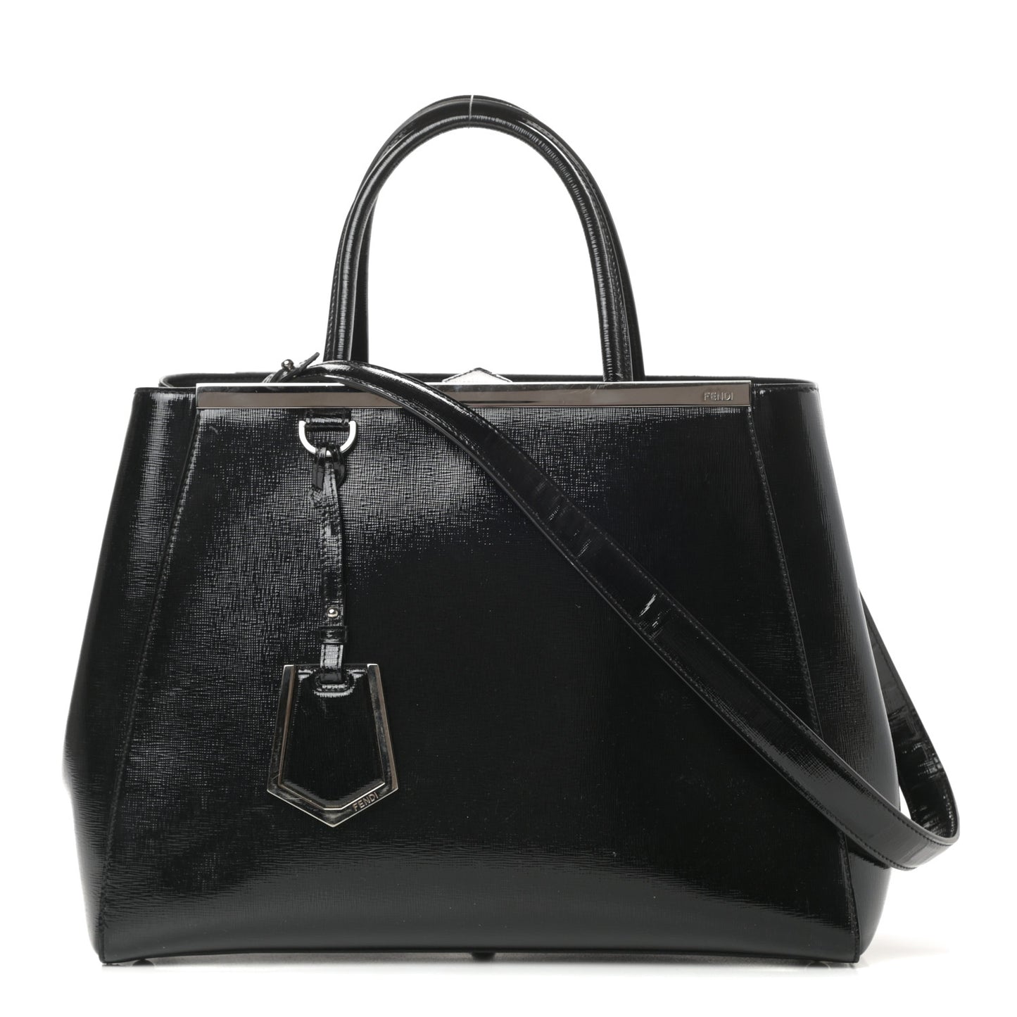Patent Vitello Elite Regular 2Jours Tote Black