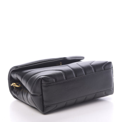 Saint Laurent Calfskin Y Quilted Monogram Toy Loulou Crossbody Bag Black 4 of 10