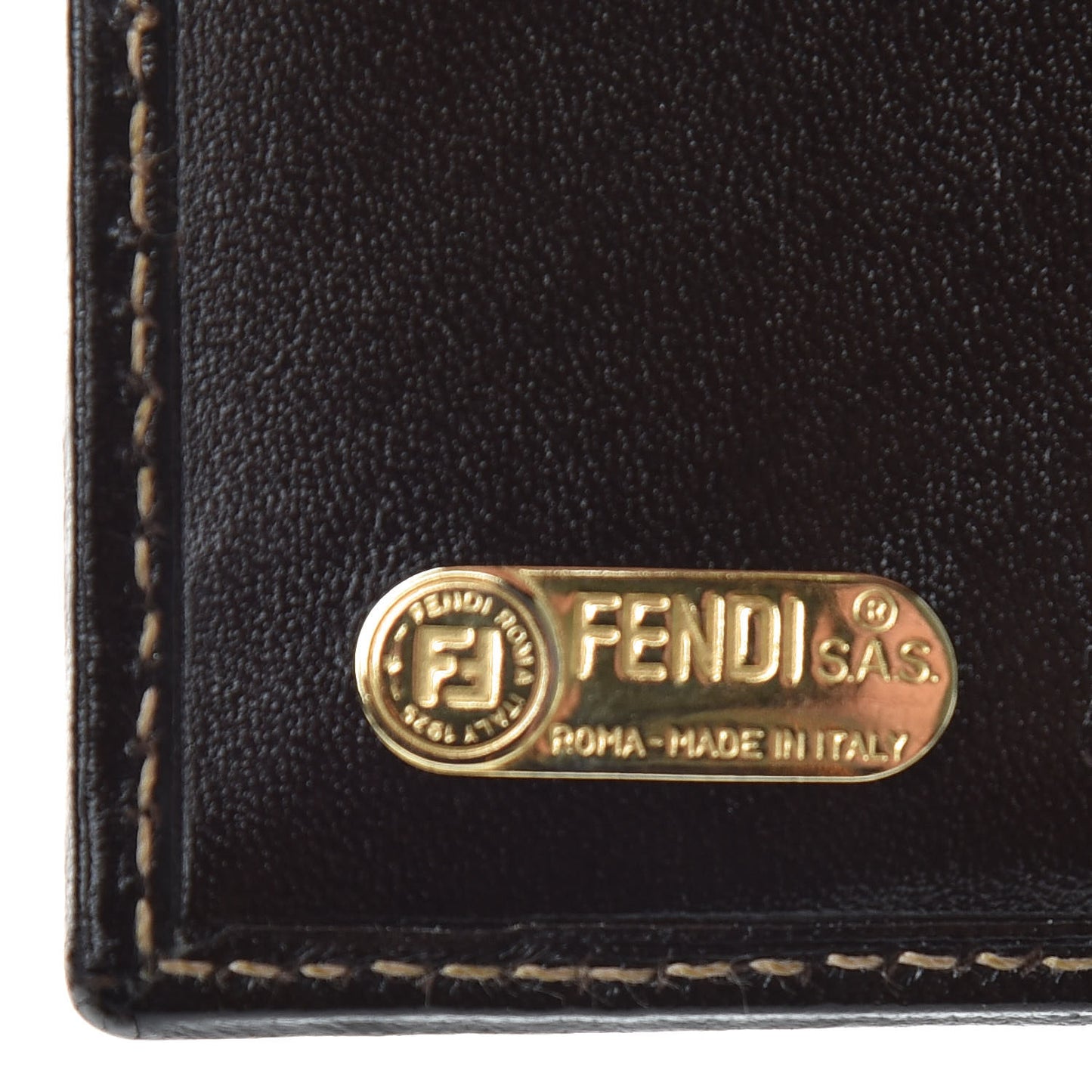 Zucca Calfskin Compact Wallet Tobacco