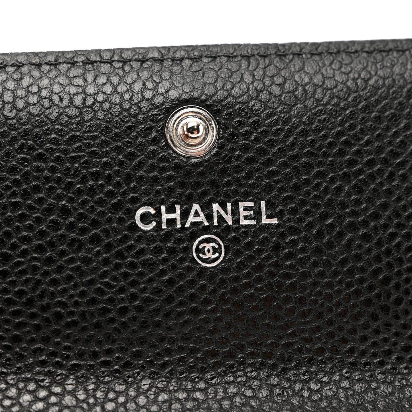 Caviar Quilted Large Gusset Flap Wallet Black