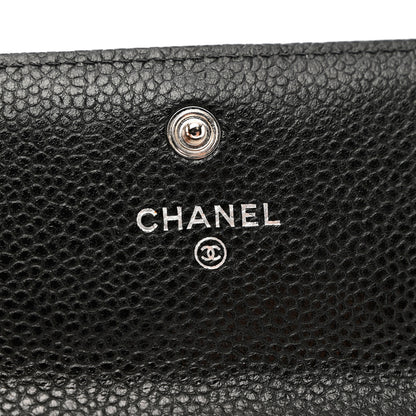 Chanel Caviar Quilted Large Gusset Flap Wallet Black 7 of 8
