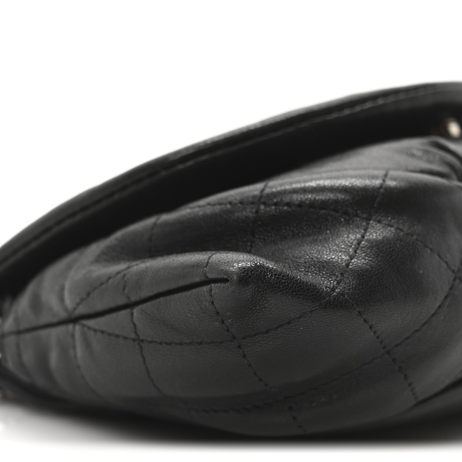 Chanel Lambskin Half Moon Wallet On Chain WOC Black 10 of 11