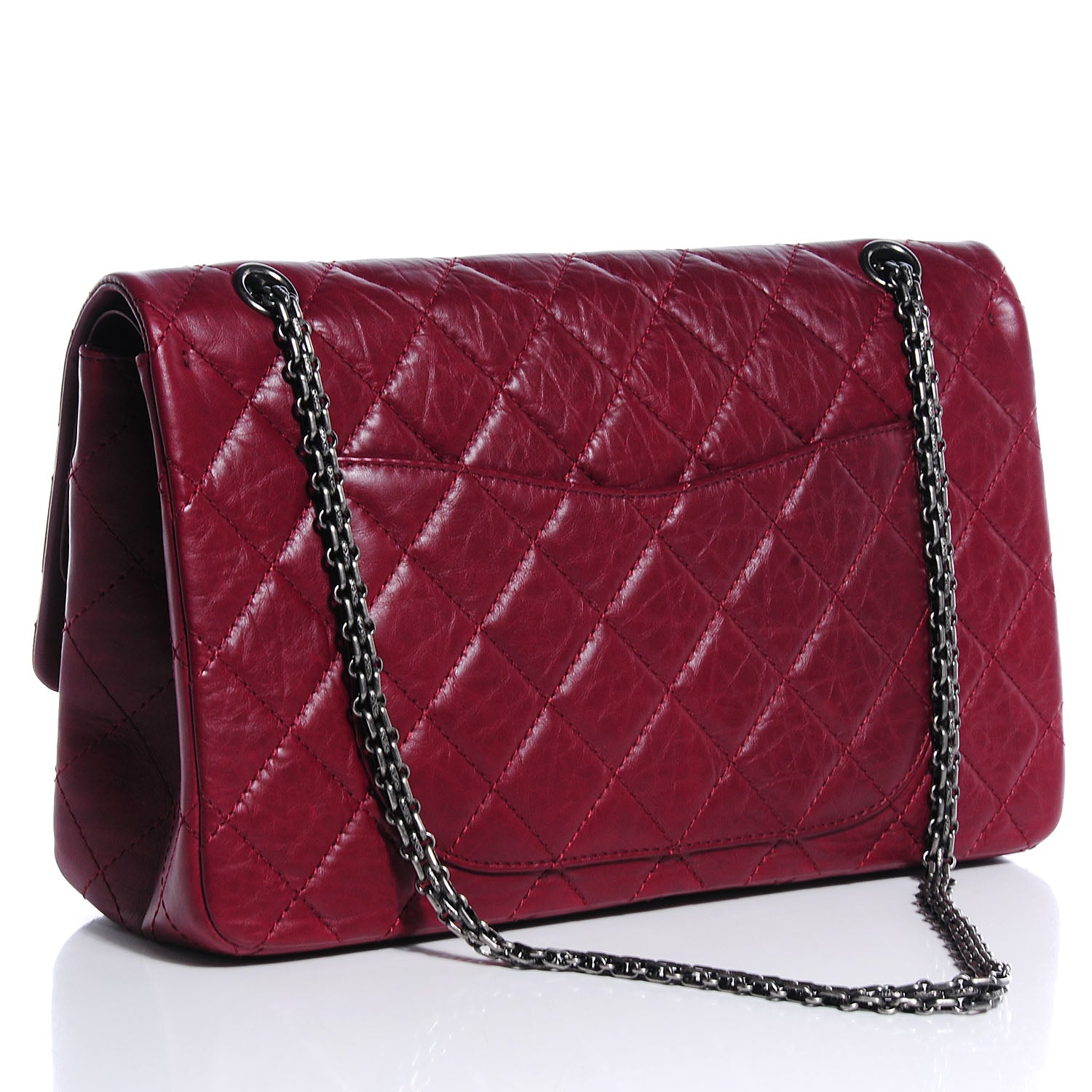 Chanel Aged Calfskin Quilted 2.55 Reissue 227 Flap Red 3 of 8