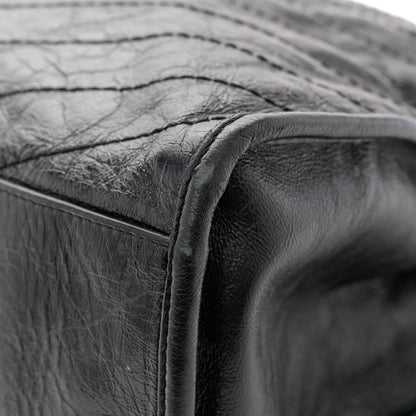 Saint Laurent Crinkled Calfskin Matelasse Monogram Large Niki Shopper Tote Black 12 of 14